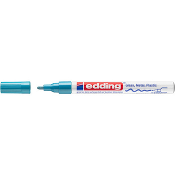 Marker olejowy połyskujący e-751 EDDING, 1-2 mm, błękitny