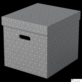 Pudełka domowe do przechowywania, w kształcie sześciana, 3 sztuki, szare Esselte 628289