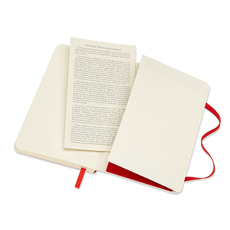 Notes MOLESKINE Classic P (9x14cm), w linie, miękka oprawa, 192 strony, czerwony
