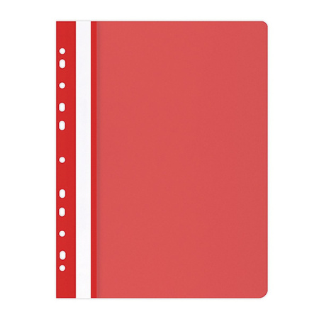 Skoroszyt OFFICE PRODUCTS, PP, A4, miękki, 100/170mikr., wpinany, czerwony