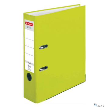 Segregator A4/80mm Q.FILE PP neon green 50022489 Herlitz
