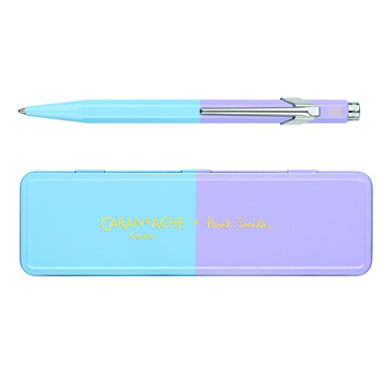 Długopis CARAN D'ACHE 849 Paul Smith Edycja 4, M, w pudełku, Sky Blue/Lavender