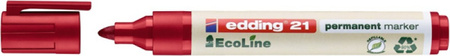 Marker permanentny e-21 EDDING ecoline, 1,5-3mm, czerwony