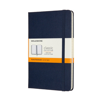 Notes MOLESKINE Classic M (11,5x18 cm) w linie, twarda oprawa, sapphire blue, 208 stron, niebieski