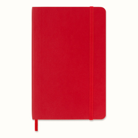 Notes MOLESKINE Classic P (9x14cm) w kratkę, miękka oprawa, 192 strony, czerwony