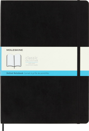 Notes MOLESKINE Classic A4 (21x29,7 cm) w kropki, miękka oprawa, 192 strony, czarny