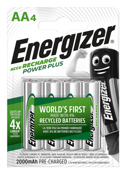 Akumulator ENERGIZER Power Plus, AA, HR6, 1,2V, 2000mAh, 4szt.