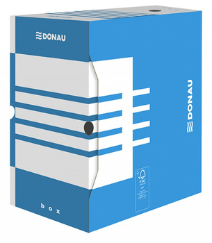 Pudło archiwizacyjne DONAU, karton, A4/200mm, niebieskie