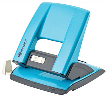 Dziurkacz KANGARO Aion-30, dziurkuje do 30 kartek, metalowy, turkusowy