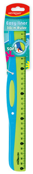 Linijka z uchwytem KEYROAD Soft Grip, 30 cm, zawieszka, mix kolorów