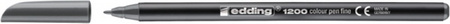 Pisak z cienką końcówką e-1200 EDDING, 1 mm, szary