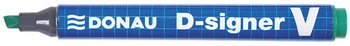 Marker permanentny DONAU D-Signer, 1-4mm (linia), zawieszka, zielony