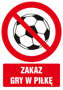 Znak TDC, Zakaz gry w piłkę