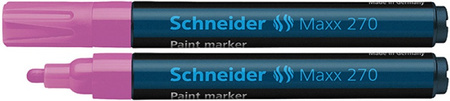 Marker olejowy SCHNEIDER Maxx 270, okrągły, 1-3mm, różowy