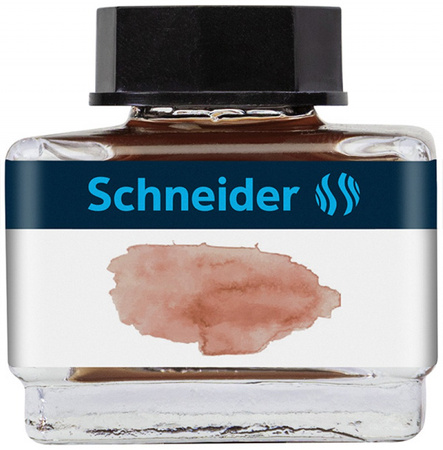 Atrament do piór SCHNEIDER, 15 ml, cognac / ciemnobrązowy