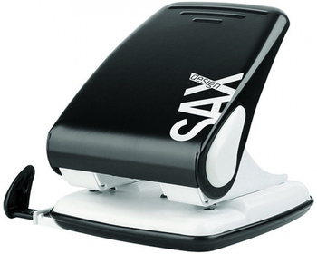 Dziurkacz SAXDesign 518 paperbox, dziurkuje do 40 kartek, czarny