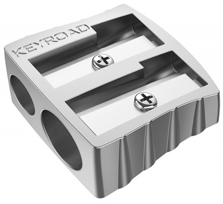 Temperówka KEYROAD Metal, aluminiowa, podwójna, srebrna