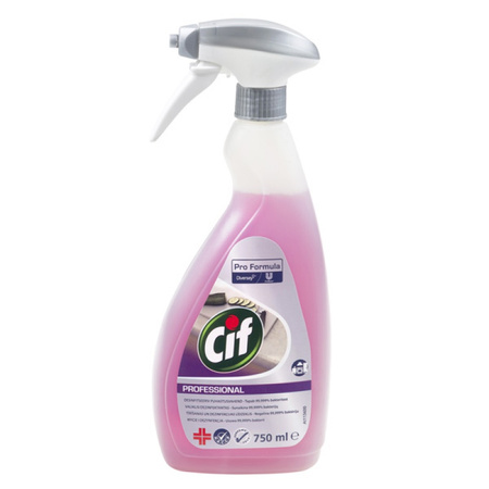 Preparat do mycia i dezynfekcji CIF Diversey 2w1, skoncentrowany, 750ml