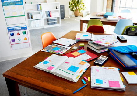Zestaw szkolny zakładek POST-IT® (683-3+680-1+684-ARR1), z linijką, mix kolorów