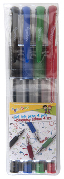 Długopis żelowy GIMBOO Classic, 0,5mm, 4 szt., zawieszka, mix kolorów