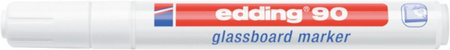 Marker do tablic szklanych e-90 EDDING, 2-3mm, biały
