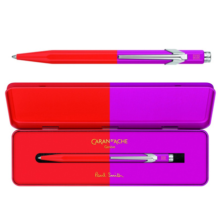 Długopis CARAN D'ACHE 849 Paul Smith Edycja 4, M, w pudełku, WarmRed / MelrosePink