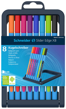Zestaw długopisów SCHNEIDER Slider Edge, XB, 8 szt., miks kolorów