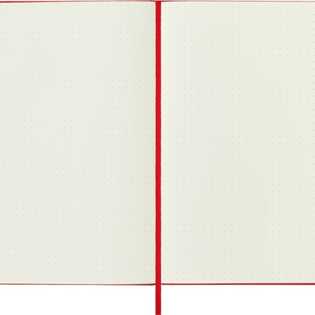 Notes MOLESKINE Classic L (13x21 cm) w kropki, twarda oprawa, scarlet red, 240 stron, czerwony