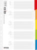 Przekładki OFFICE PRODUCTS, karton, A4, 227x297mm, 5 kart, lam. indeks, mix kolorów