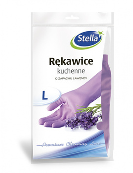 Rękawice kuchenne STELLA, zapach lawendy, rozmiar L, lawendowy