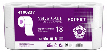 Papier Toaletowy celulozowy VELVET Expert, 3-warstwowy, 8szt., biały