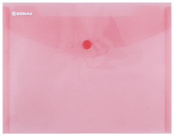 Teczka kopertowa DONAU zatrzask, PP, C5, 180mikr., czerwona