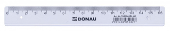 Linijka DONAU, 16cm, transparentna