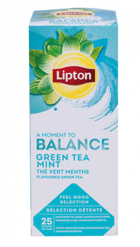 Herbata LIPTON Balance Green Tea, mint, 25 torebek