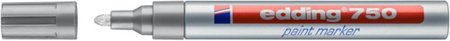 Marker olejowy e-750 EDDING, 2-4mm, srebrny