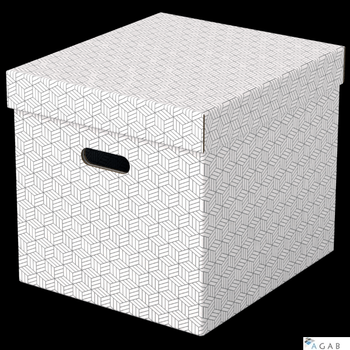 Pudełka domowe do przechowywania, w kształcie sześciana, 3 sztuki, białe Esselte 628288