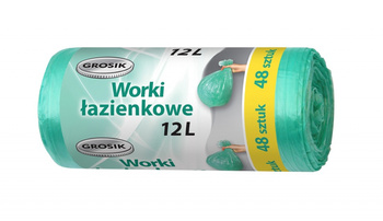 Worki łazienkowe GROSIK, łazienkowe, 12l, 48szt., zielone