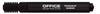 Marker permanentny OFFICE PRODUCTS, ścięty, 1-5mm (linia), czarny