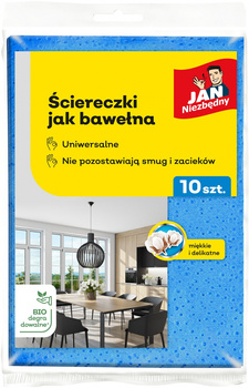 Ściereczki jak bawełna JAN NIEZBĘDNY, 10 szt., niebieskie
