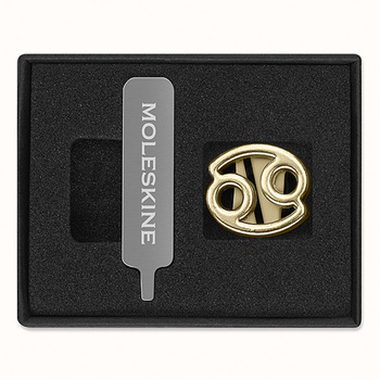 Przypinka MOLESKINE, rak, złota