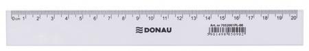 Linijka DONAU, 20cm, transparentna