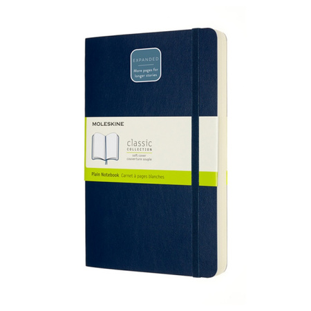 Notes MOLESKINE Classic L (13x21 cm) gładki, miękka oprawa, sapphire blue, 400 stron, niebieski