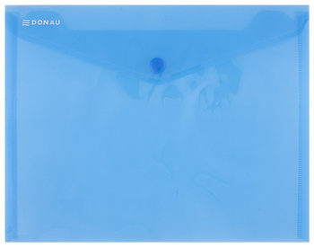 Teczka kopertowa DONAU zatrzask, PP, C5, 180mikr., niebieska