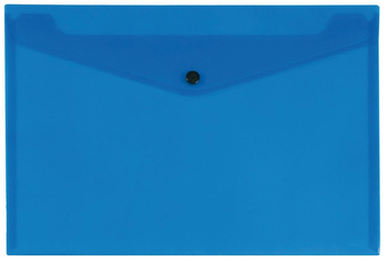 Teczka kopertowa Q-CONNECT zatrzask, PP, A4, 172mikr., transparentna niebieska