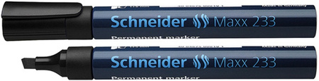 Marker permanentny SCHNEIDER Maxx 233, ścięty, 1-5mm, czarny