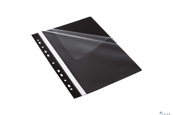 Skoroszyt z perforacją EVO, A4 czarny  BANTEX BUDGET 400076708