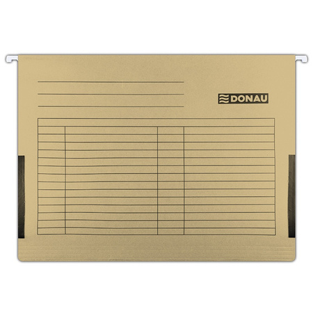 Teczka zawieszkowa DONAU z boczkami, A4, 230gsm, brązowa
