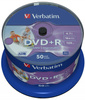 Płyta DVD+R VERBATIM AZO, 4,7GB, prędkość 16x, cake, 50szt., do nadruku