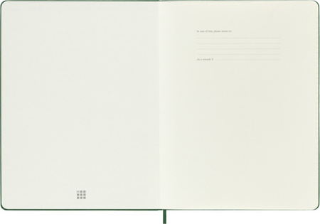 Notes MOLESKINE Classic XL (19x25cm) w kratkę, twarda oprawa, myrtle green, 192 strony, zielony