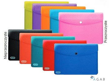 (WYCOFANE)Teczka kopertowa DL na zatrzask (5) URBAN przeźroczysta różowa 400104463